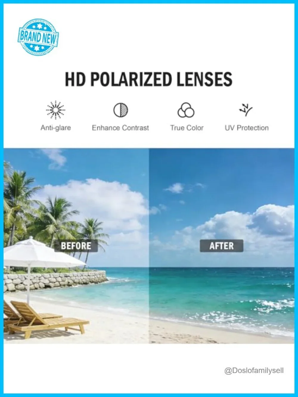 Polarized Sunglasses Women Men UV Protection HD Lens Retro Driving
